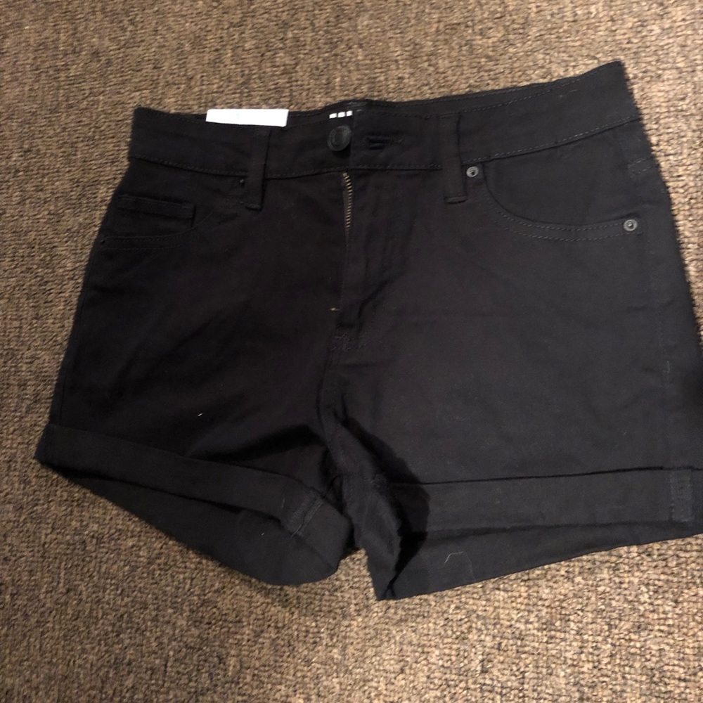 High Rise Black Denim shorts from Urban Planet